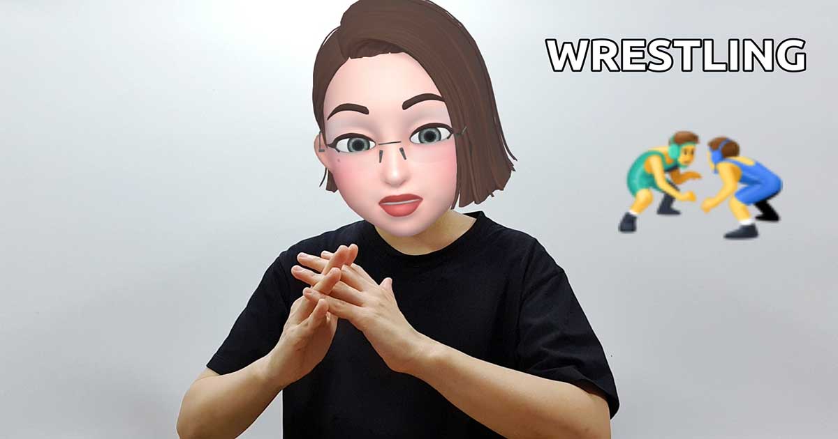What is the American Sign Language ASL sign for wrestling?