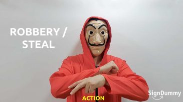 american sign language (asl) money heist lesson: actions