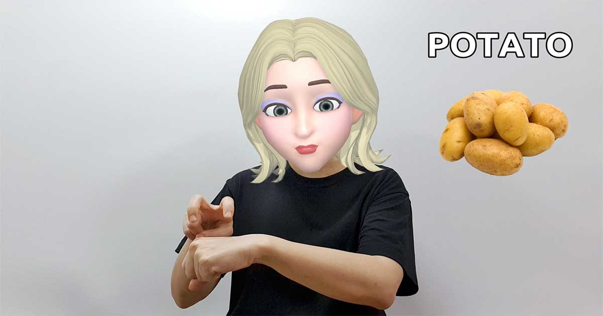What is the American Sign Language ASL sign for potato?