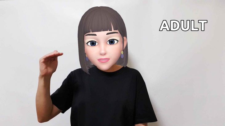 How to say grow-up and child in American Sign Language ASL sign?
