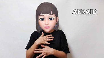 asl sign for afraid brave