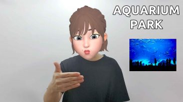 asl sign for aquarium park