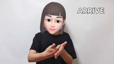 asl sign for arrive depart