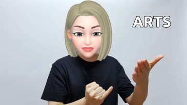 asl sign for arts