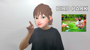 asl sign for bird park