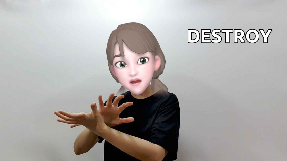 How to say create and destroy in American Sign Language ASL sign?