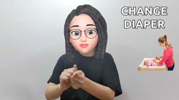 asl sign for change diaper