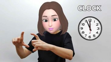 asl sign for clock