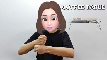 asl sign for coffee table