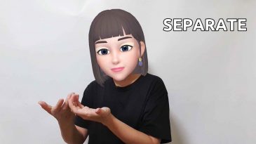 asl sign for connect separate