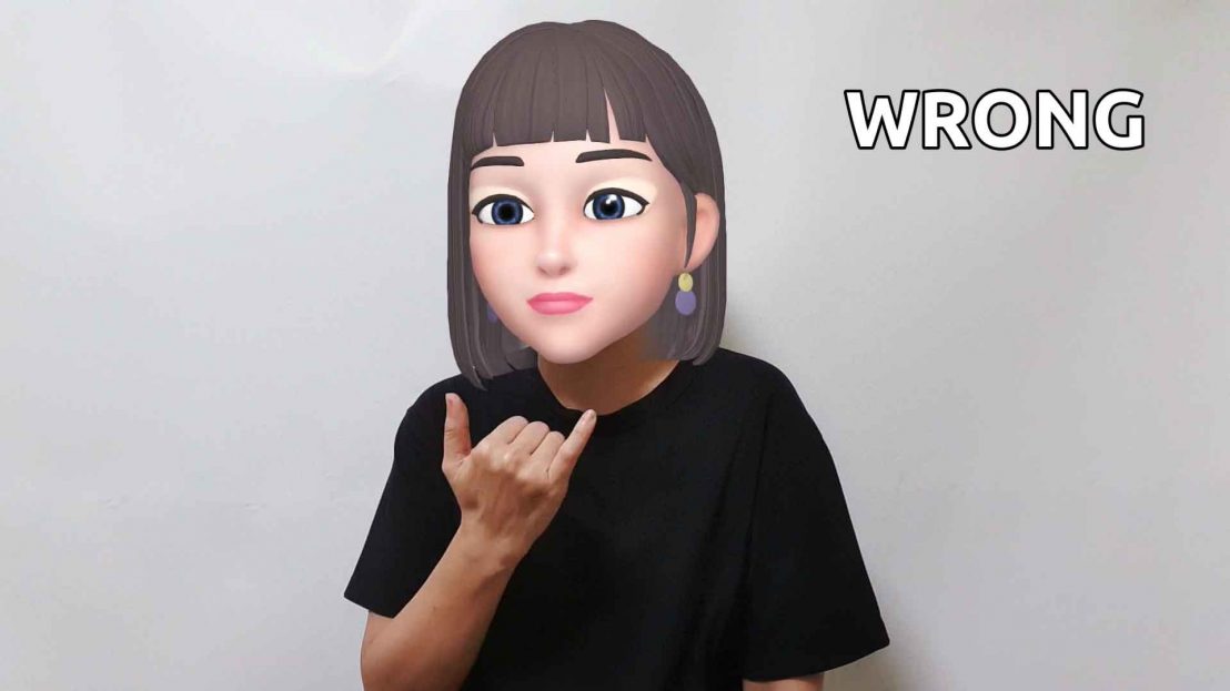 What is the American Sign Language ASL sign for wrong?