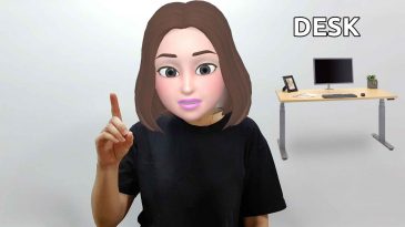 asl sign for desk