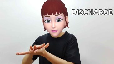 asl sign for discharge