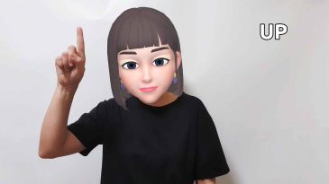 asl sign for down up