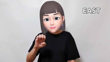 asl sign for east west