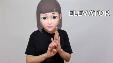 asl sign for elevator