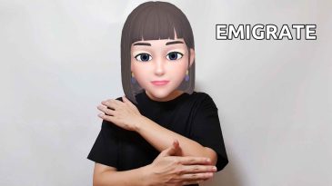 asl sign for emigrate immigrate