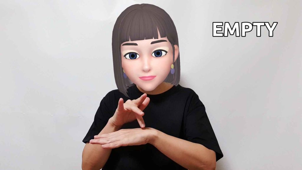 What is the American Sign Language ASL sign for full and empty?