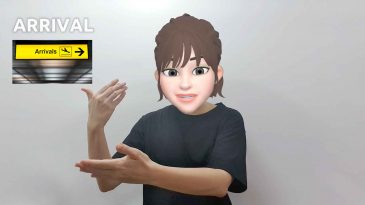 asl sign for arrival