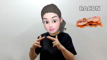 asl sign for bacon