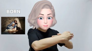 asl sign for born