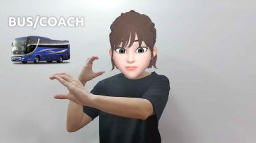 asl sign for bus