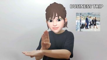 asl sign for business trip