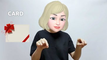 asl sign for card