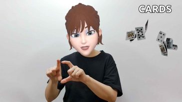 asl sign for cards