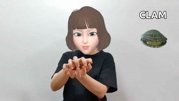 asl sign for clam