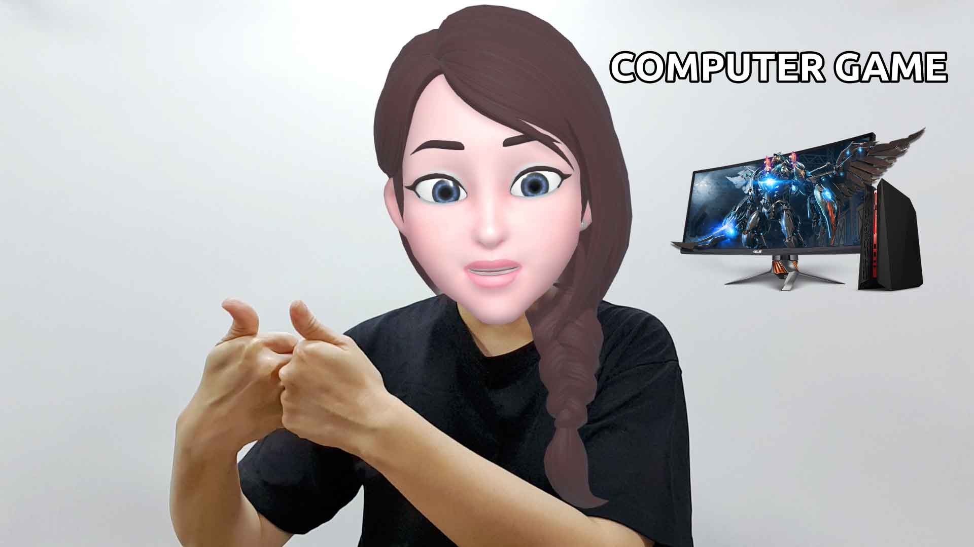What is the American Sign Language ASL sign for computer game?
