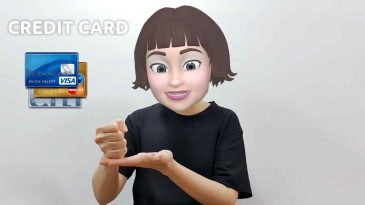 asl sign for credit card