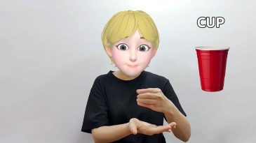 asl sign for cup