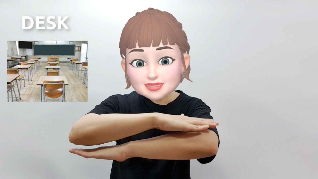 How to say desk in American Sign Language ASL?