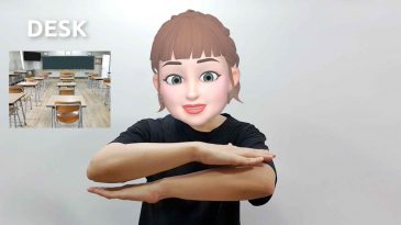 asl sign for desk
