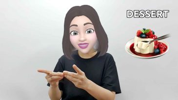asl sign for dessert
