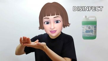 asl sign for disinfect
