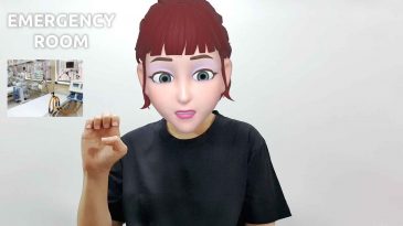 asl sign for emergency room