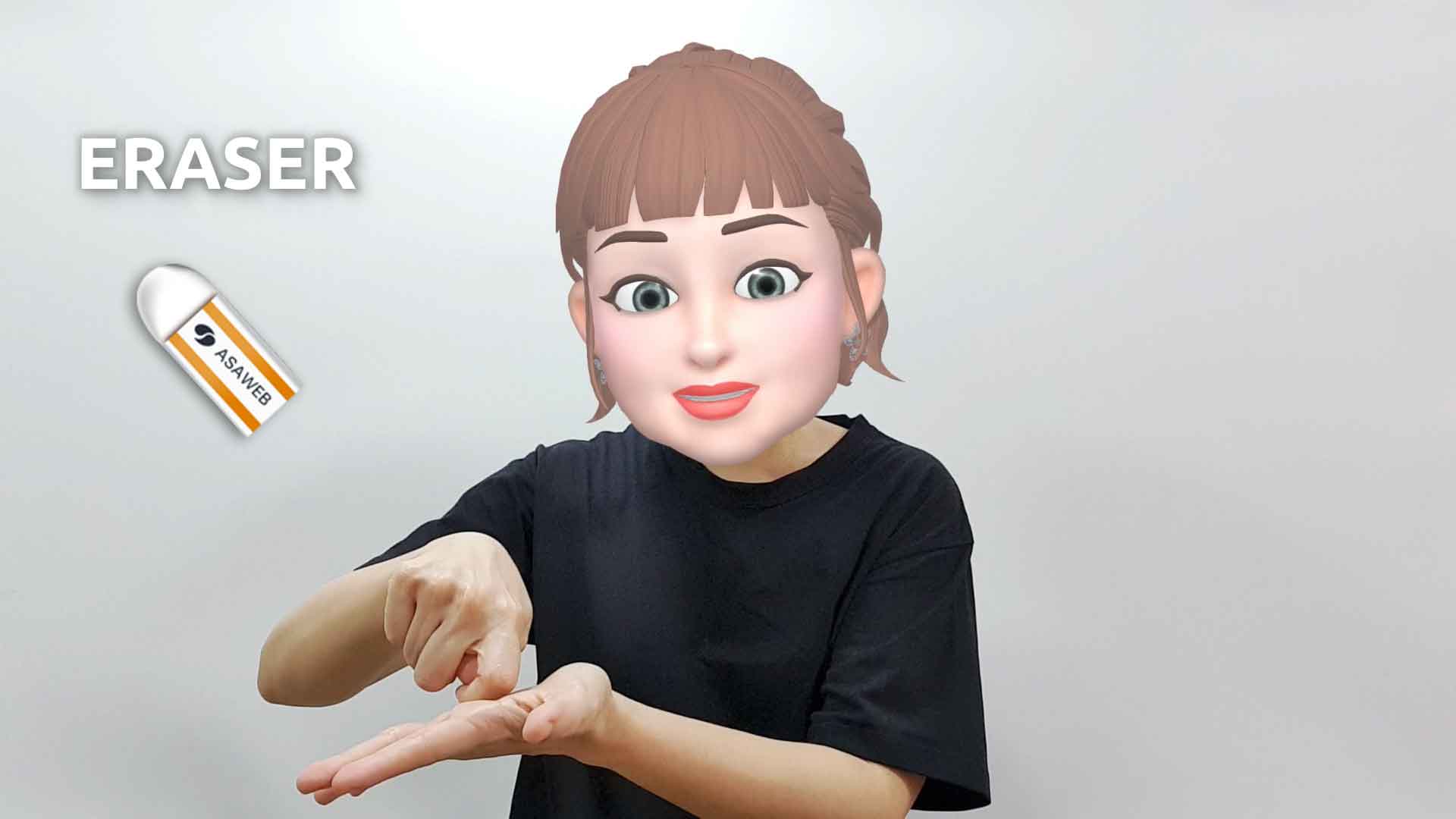 What is the American Sign Language ASL sign for eraser?