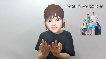 asl sign for family vacation