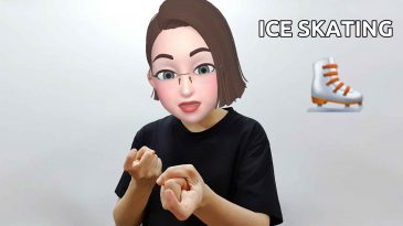 asl sign for ice skating