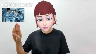asl sign for laboratory