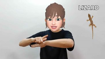 asl sign for lizard