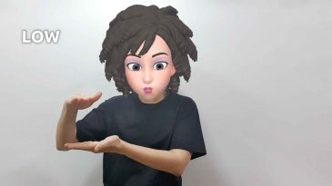 asl sign for low and high