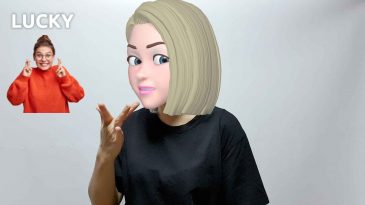 asl sign for lucky