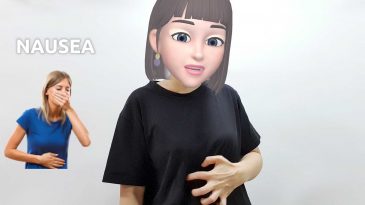 asl sign for nausea