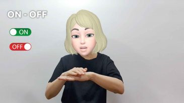 asl sign for on and off