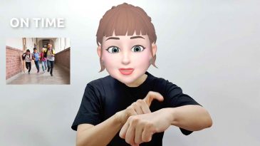 asl sign for on time