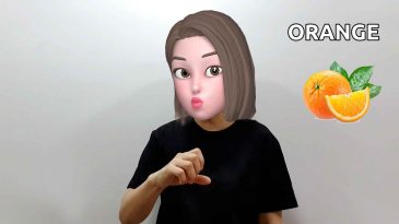 asl sign for orange