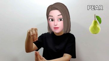asl sign for pear